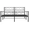 Lovos Rėmas Su Galvūgaliu/Kojūgaliu, Juodas, 120X190cm Metalas