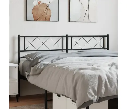 Gultas Galvgalis, Metāls, Melns, 150 Cm Vidaxl