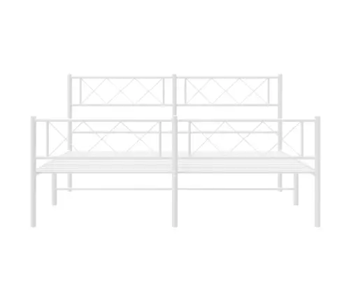 Lovos Rėmas Su Galvūgaliu/Kojūgaliu, Baltas, 140X200cm Metalas