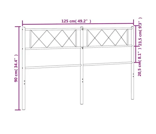 Metalinis Galvūgalis, Baltos Spalvos, 120Cm