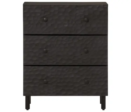 Skapīši, 2 Gab., Melns, 60X33X75 Cm, Mango Masīvkoks Vidaxl