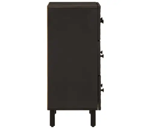 Skapīši, 2 Gab., Melns, 60X33X75 Cm, Mango Masīvkoks Vidaxl