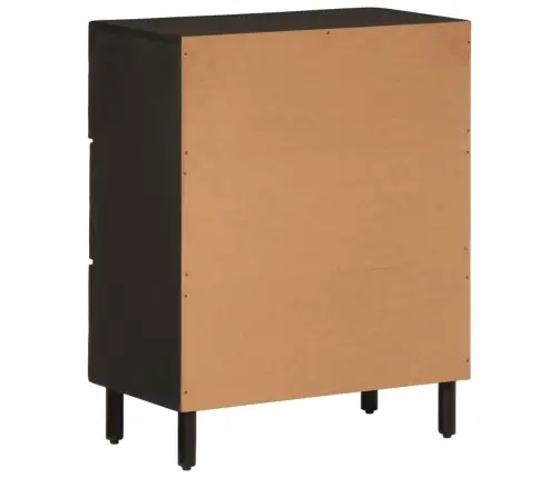 Skapīši, 2 Gab., Melns, 60X33X75 Cm, Mango Masīvkoks Vidaxl