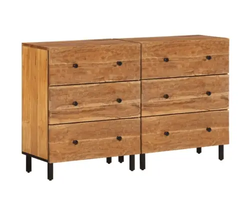 Skapītis, 2 Gab., 60X33X75 Cm, Akācijas Masīvkoks Vidaxl