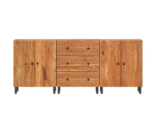 Skapītis, 3 Gab., 60X33X75 Cm, Akācijas Masīvkoks Vidaxl