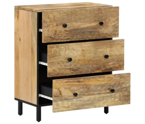 Šoninės Spintelės, 2Vnt., 60X33X75cm Mango Medienos Masyvas