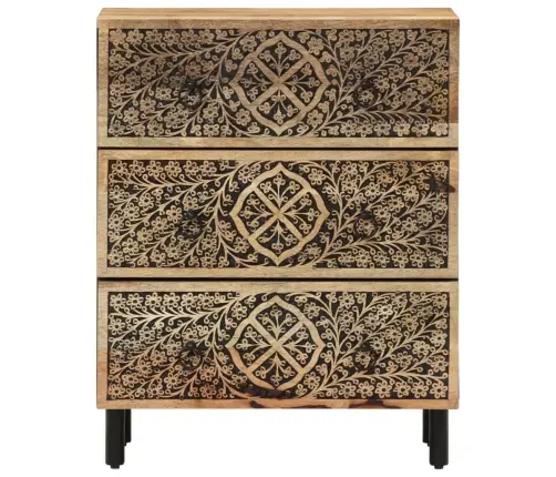 Šoninės Spintelės, 2Vnt., 60X33X75cm Mango Medienos Masyvas