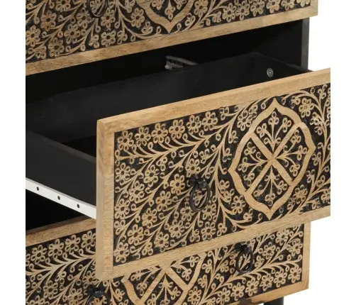 Šoninės Spintelės, 2Vnt., 60X33X75cm Mango Medienos Masyvas