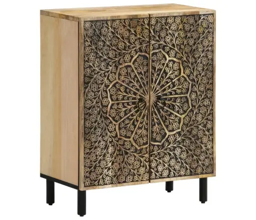 Šoninės Spintelės, 3Vnt., 60X33X75cm Mango Medienos Masyvas