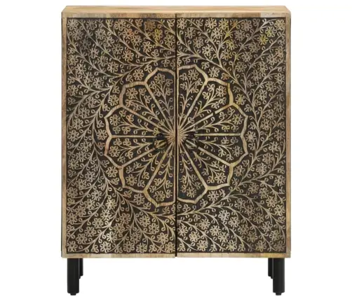 Šoninės Spintelės, 3Vnt., 60X33X75cm Mango Medienos Masyvas