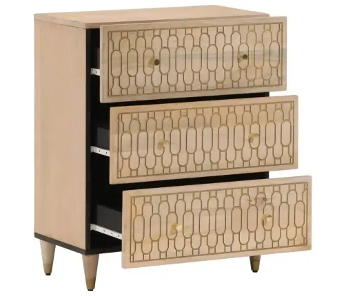 Skapīši, 2 Gab., 60X33X75 Cm, Mango Masīvkoks Vidaxl