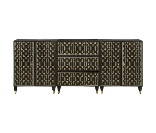 Šoninės Spintelės, 3Vnt., 60X33X75cm Mango Medienos Masyvas