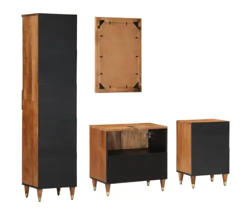 4-Daļīgs Vannasistabas Mēbeļu Komplekts, Mango Masīvkoks Vidaxl