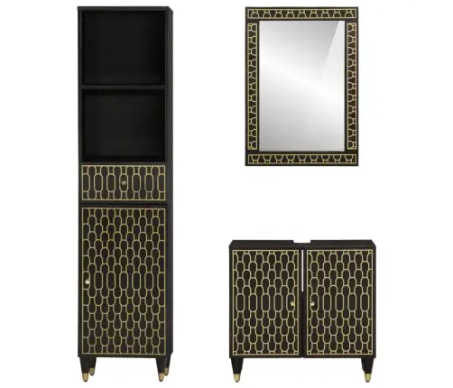 3-Daļīgs Vannasistabas Mēbeļu Komplekts, Mango Masīvkoks Vidaxl