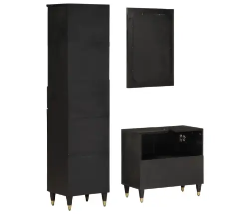 3-Daļīgs Vannasistabas Mēbeļu Komplekts, Mango Masīvkoks Vidaxl