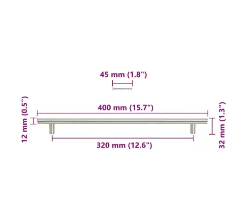 Skapja Rokturi, 5 Gab., Sudraba, 320 Mm, Nerūsējošais Tērauds Vidaxl