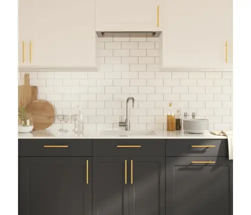 Spintelės Rankenėlės, 10Vnt., Auksinės, Nerūdijantis Plienas