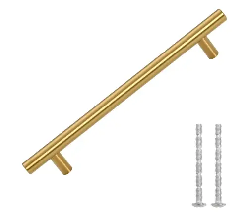 Spintelės Rankenėlės, 10Vnt., Auksinės, Nerūdijantis Plienas