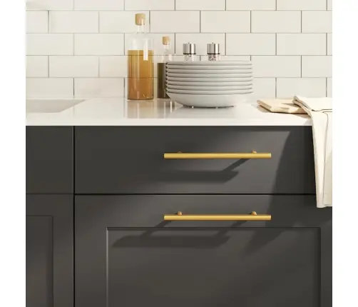 Spintelės Rankenėlės, 10Vnt., Auksinės, Nerūdijantis Plienas