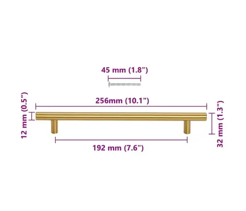Skapja Rokturi, 5 Gab., Zelta, 192 Mm, Nerūsējošais Tērauds Vidaxl