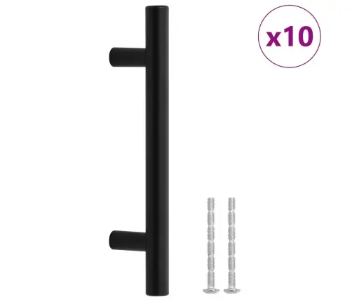 Kapi Käepidemed 10 Tk, Must, 96 Mm, Roostevaba Teras
