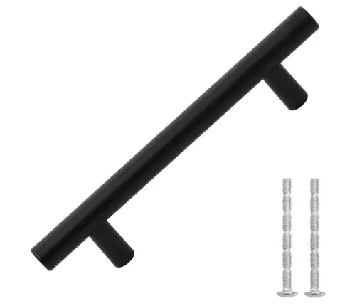 Kapi Käepidemed 10 Tk, Must, 96 Mm, Roostevaba Teras