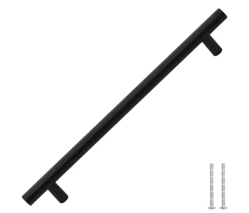 Spintelės Rankenėlės, 5Vnt., Juodos, Nerūdijantis Plienas