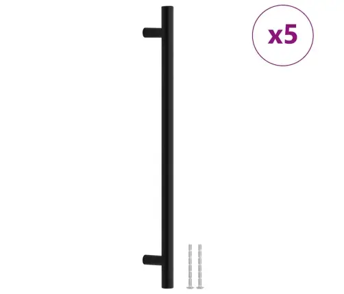 Kapi Käepidemed 5 Tk, Must, 224 Mm, Roostevaba Teras