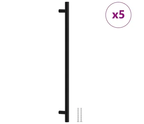 Skapja Rokturi, 5 Gab., Melni, 480 Mm, Nerūsējošais Tērauds Vidaxl