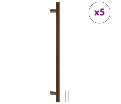 Spintelės Rankenėlės, 5Vnt., Bronzinės, Nerūdijantis Plienas