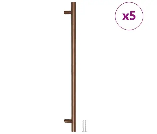 Spintelės Rankenėlės, 5Vnt., Bronzinės, Nerūdijantis Plienas