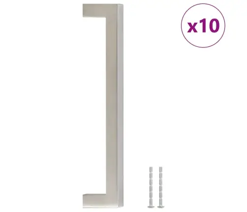 Kapi Käepidemed 10 Tk, Hõbedane, 160 Mm, Roostevaba Teras