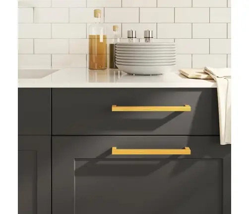 Spintelės Rankenėlės, 5Vnt., Auksinės, Nerūdijantis Plienas