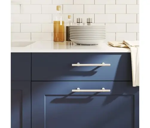 Spintelės Rankenėlės, 10Vnt., Sidabrinės, Nerūdijantis Plienas