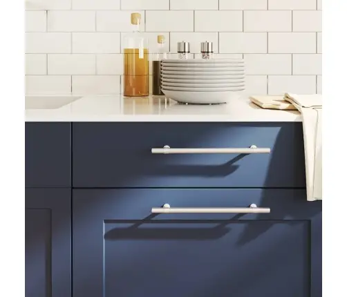 Spintelės Rankenėlės, 5Vnt., Sidabrinės, Nerūdijantis Plienas