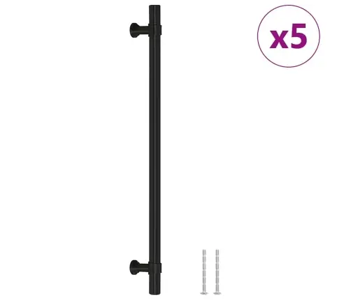 Kapi Käepidemed 5 Tk, Must, 224 Mm, Roostevaba Teras