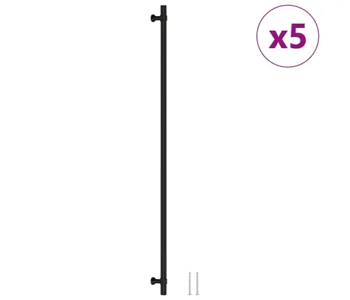 Kapi Käepidemed 5 Tk, Must, 480 Mm, Roostevaba Teras