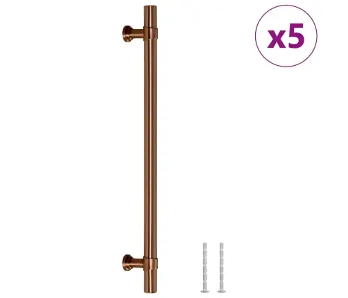 Spintelės Rankenėlės, 5Vnt., Bronzinės, Nerūdijantis Plienas