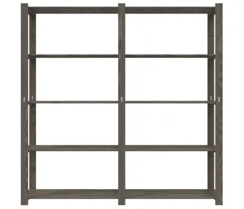 5-Līmeņu Glabāšanas Plaukts, Pelēka, 170X38X170Cm, Priedes Koks Vidaxl