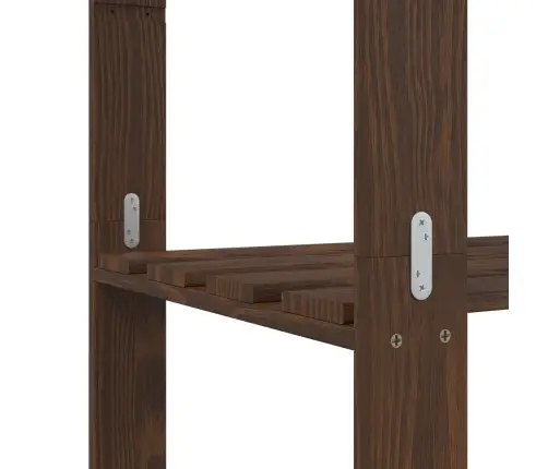 Lentyna Daiktams, 5 Aukštų, Ruda, 80X38X170cm Pušies Masyvas