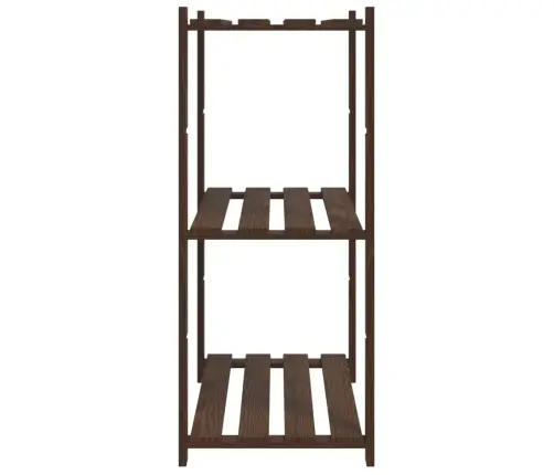 3-Līmeņu Glabāšanas Plaukts, 80X38X90 Cm, Priedes Masīvkoks Vidaxl