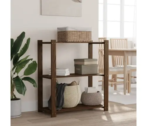 3-Līmeņu Glabāšanas Plaukts, 80X38X90 Cm, Priedes Masīvkoks Vidaxl