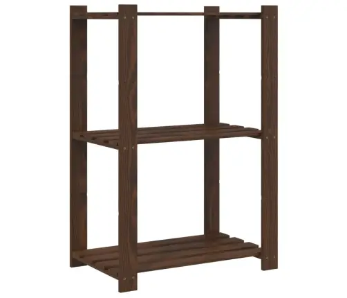 3-Līmeņu Glabāšanas Plaukts, 60X38X90 Cm, Priedes Masīvkoks Vidaxl