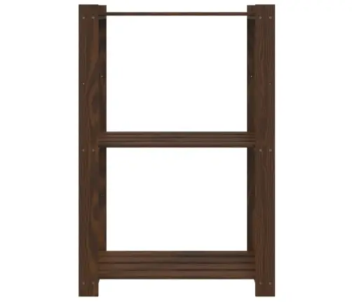 3-Līmeņu Glabāšanas Plaukts, 60X38X90 Cm, Priedes Masīvkoks Vidaxl