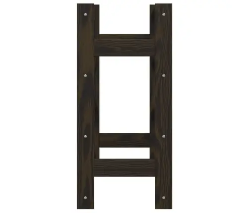 Vīna Pudeļu Plaukts 16 Pudelēm, Melns Priedes Masīvkoks Vidaxl