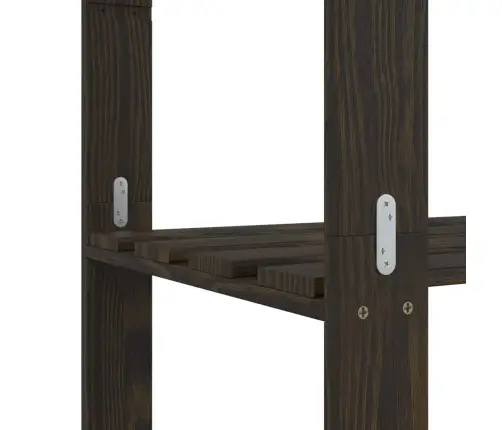 5-Līmeņu Glabāšanas Plaukts, Melns, 80X38X170 Cm, Priedes Koks Vidaxl