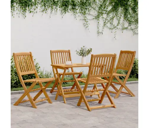5-Daļīgs Dārza Mēbeļu Komplekts, Saliekams, Akācijas Masīvkoks Vidaxl