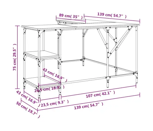Rašomasis Stalas, Pilkas Ąžuolo, 139X139X75cm Apdirbta Mediena