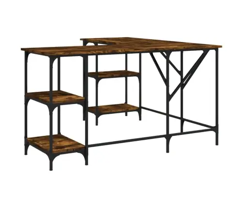 Rakstāmgalds, Ozolkoka Krāsa, 139X139X75 Cm, Inženierijas Koks Vidaxl