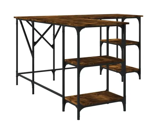 Rakstāmgalds, Ozolkoka Krāsa, 139X139X75 Cm, Inženierijas Koks Vidaxl